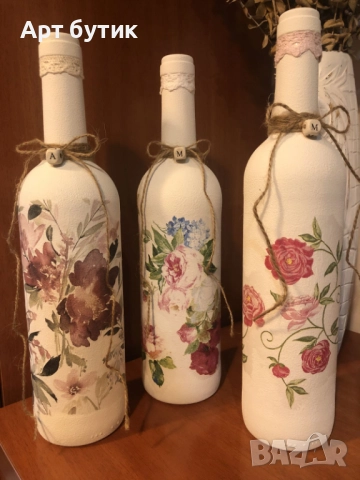 Арт бутилки за ракия , снимка 2 - Декорация - 52641401