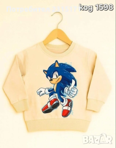 Детски блузки с Блуи или Соник, снимка 2 - Детски Блузи и туники - 52501412