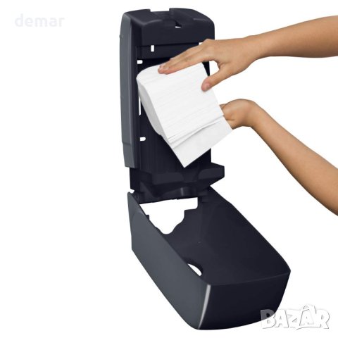 Диспенсър за сгъната тоалетна хартия Aquarius 7172-1, черен, снимка 3 - Други стоки за дома - 43750872