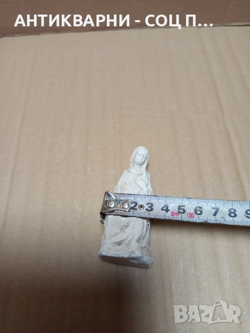 Стара Малка Репродукция Гипсова Фигурка На Дева Мария. , снимка 11 - Антикварни и старинни предмети - 53067358