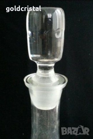 Ретро стъклени чаши с гарафа  гравирани , снимка 8 - Антикварни и старинни предмети - 36401849