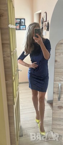 Рокля лилаво кадифе, снимка 7 - Рокли - 40215215