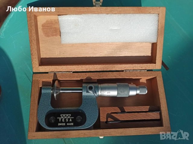 Микрометър TESA  0 - 25 mm , снимка 2 - Измервателни инструменти - 52624047