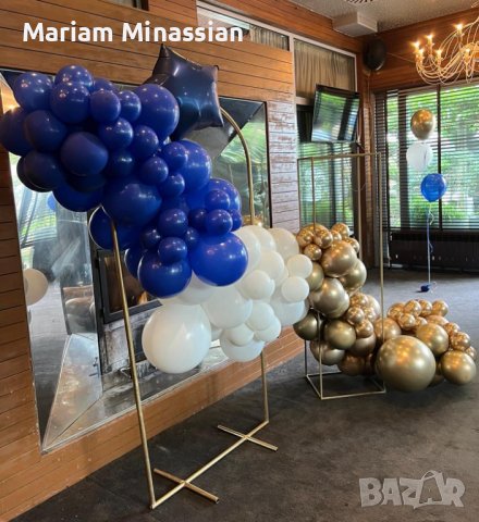 Златна кръгла арка, златна френска арка, помощни масички и други декори - под наем, снимка 15 - Декорация - 34805351