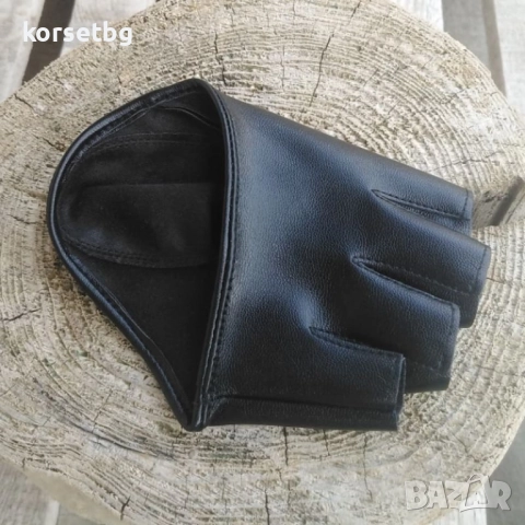Дамски кожени ръкавици без пръсти 23770, снимка 5 - Ръкавици - 37502136