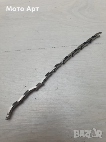 Стоманена верижга верига гривна мъжка за голяма ръка рокерска Калена стомана, снимка 4 - Гривни - 51068085