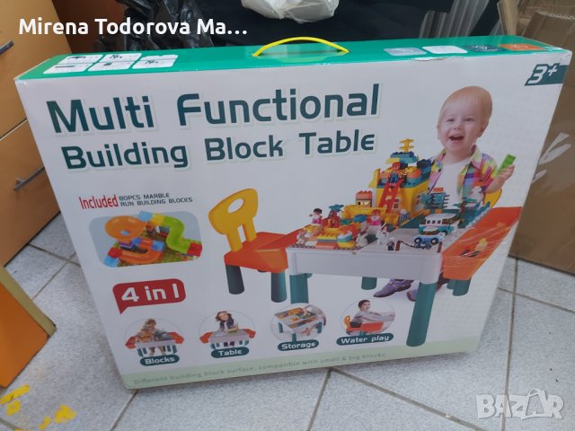 Детски комплект маса и 2 стола 4 в 1, снимка 1 - Конструктори - 37227890