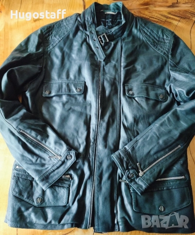 Оригинално МАРКОВО мъжко кожено яке VERSACE Л , снимка 9 - Якета - 49384957