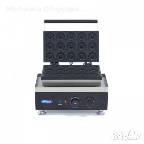 Уред за приготвяне на понички - 15 броя, с индикатор за температура, термостат от 0°C до 300°C