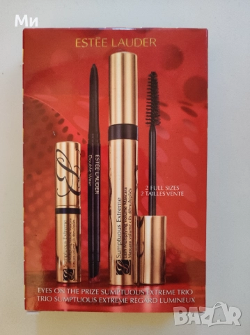 КОМПЛЕКТ ESTEE LAUDER Eyes On The Prize Sumptuous Extreme Trio Set Спирала Комплект грим, снимка 2 - Комплекти и лотове - 52960986