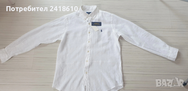 POLO Ralph Lauren Len/ Лен Custom Fit Mens Size M  НОВО! ОРИГИНАЛ! Мъжка Ленена Риза.