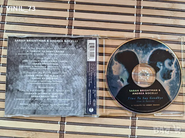 Sarah Brightman & Andrea Bocelli – Time To Say Goodbye (Con Te Partirò), снимка 2 - CD дискове - 50388502