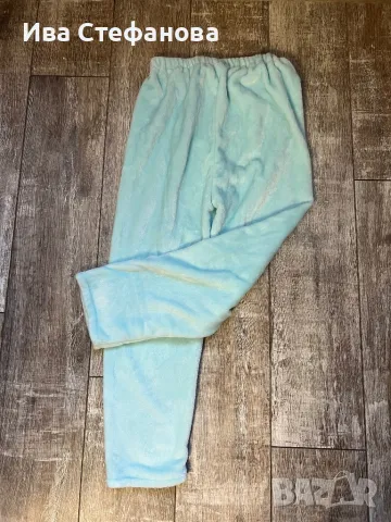 полар поларени меко топъл висока талия ново универсален размер домашно долнище бебешко синьо