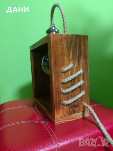 Лампа от иглолистна дървесина , снимка 4 - Настолни лампи - 43159108