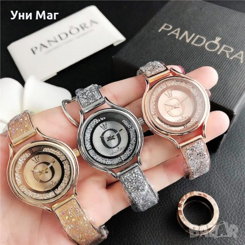 Луксозен дамски стилен ръчен часовник Pandora Пандора с камъни Swarovski, снимка 1 - Дамски - 37074277
