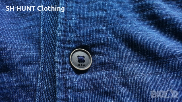 G-STAR VAN JONES INDIGO SHIRT Размер M - L мъжка еластична риза 12-60, снимка 7 - Ризи - 52795013