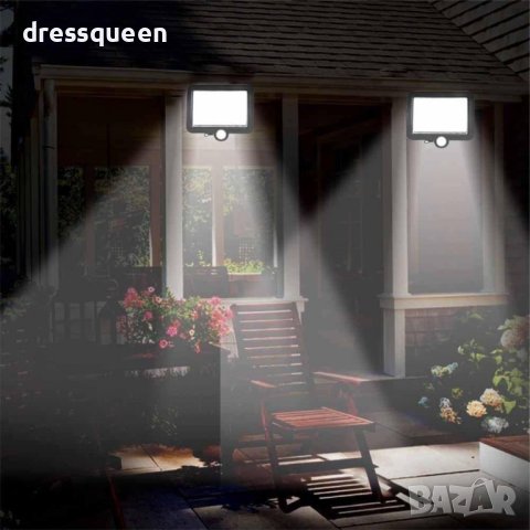 (56 ДИОДА) Соларна LED Лампа С PIR Датчик, снимка 4 - Соларни лампи - 43950342