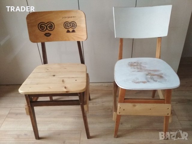 Ретро столове пирографирани уникати , снимка 11 - Столове - 36773537
