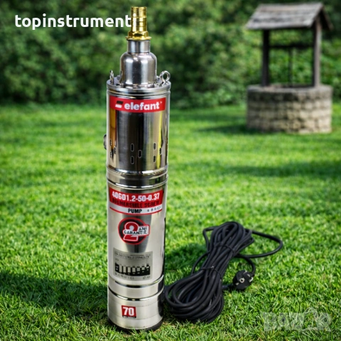 Винтова сондажна помпа 370W, 25 л/мин, Elefant 