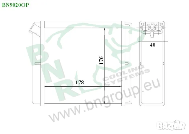 Радиатор парно BNR за OPEL BN9020, снимка 5 - Части - 14468401