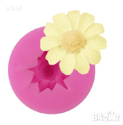3d маргаритка дълбок силиконов молд форма декор торта сладки фондан гипс сапун , снимка 2 - Форми - 27341648
