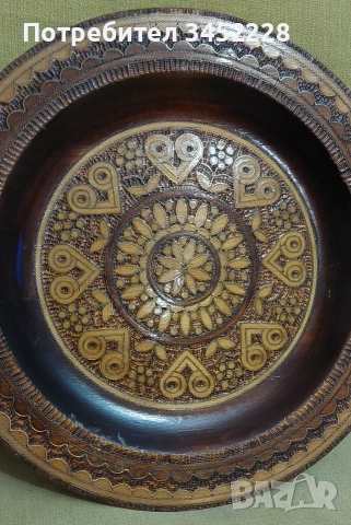 пано дървено инкрустирано с месинг за ценители 30см , снимка 4 - Декорация за дома - 52587018