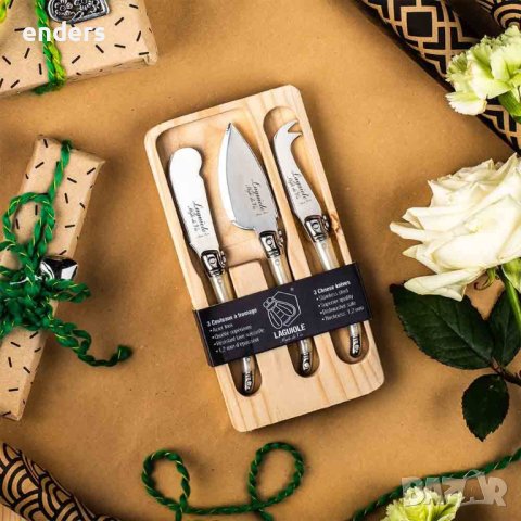 Комплект ножове за сирене Laguiole Style de Vie Premium Pearl
