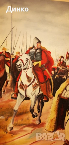 Картина масло върху платно,, Преселието на сърбите 1691година''. , снимка 11 - Картини - 53560395