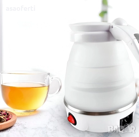 ✈️ Сгъваема Електрическа Кана за Пътуване – 600 мл, Хранителен Силикон и 304 Инокс, снимка 5 - Други - 52560315