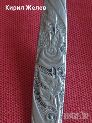 Две стари лъжици красива орнаментика неръждавейка перфектно състояние за КОЛЕКЦИЯ ДЕКОРАЦИЯ 26510, снимка 2 - Други ценни предмети - 43845347