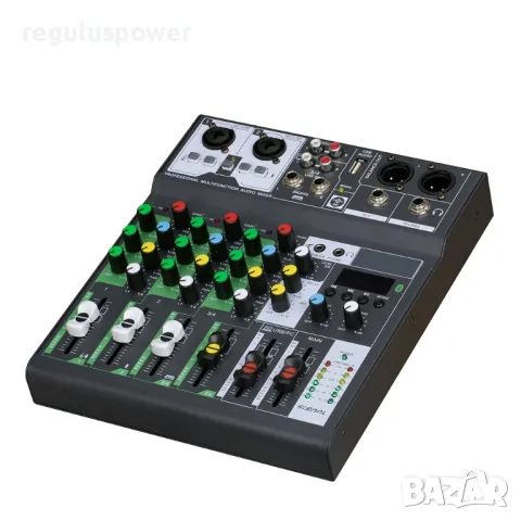 Смесителен пулт RP - MIX 6BT,DJ Mixer, Bluetooth, Usb player, 3 Band EQ, FX, Plug and Play , снимка 13 - Ресийвъри, усилватели, смесителни пултове - 49416602
