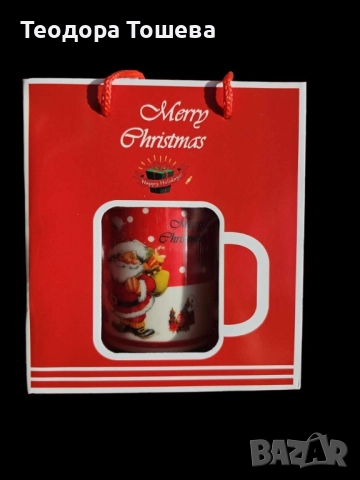 Коледна чаша с лъжичка , снимка 3 - Чаши - 52475943