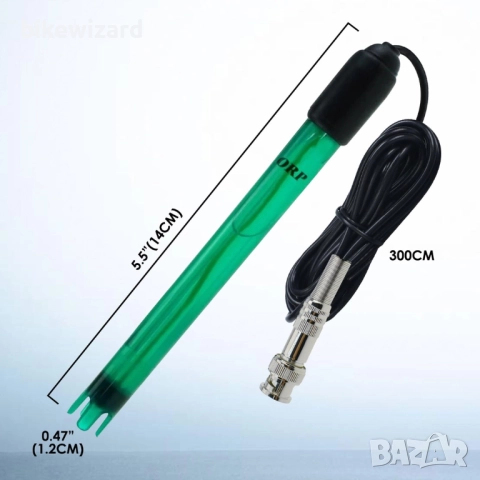 ORP електрод, сменяем, с BNC конектор, дълъг кабел, 300 см, висока прецизност (-1999 до 1999 mV) НОВ, снимка 2 - Басейни и аксесоари - 51516783