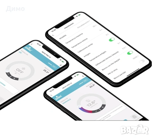 Plikc - Двубандов цифров Wifi хронотермостат, съвместим с Alexa - (Neve PRO RFW) , снимка 2 - Друга електроника - 53044505
