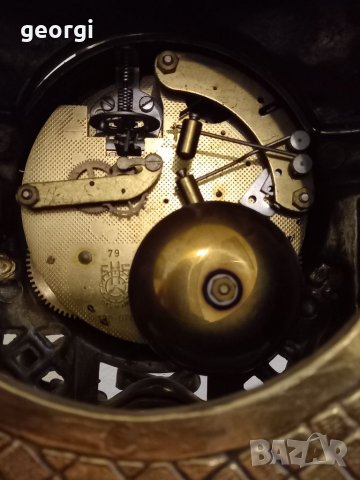 Масивен бронзов механичен часовник, снимка 7 - Декорация за дома - 38791362