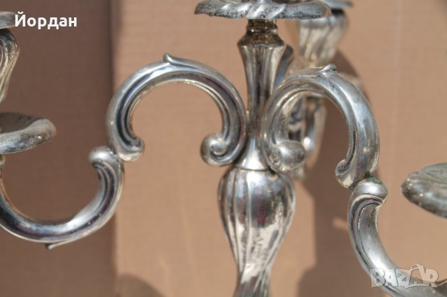 Сребърни свещници, снимка 3 - Декорация за дома - 33306807