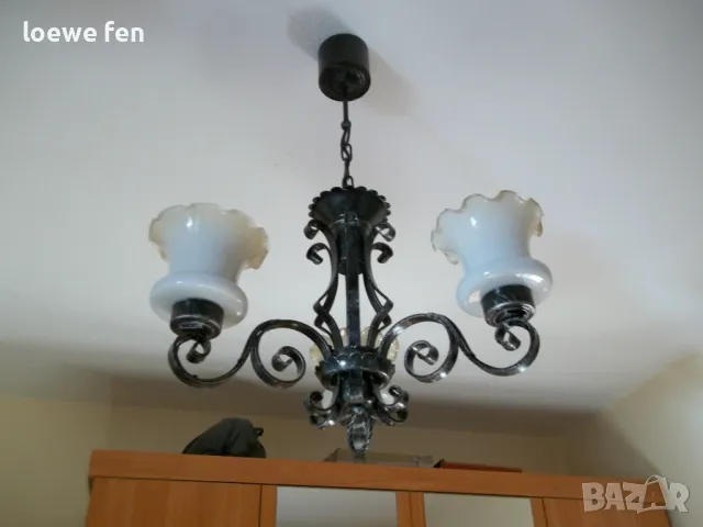 Полилей ковано желязо ръчна изработка масивен и тежък !