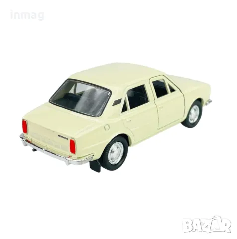 Метална количка Skoda 105L / Шкода, WELLY, мащаб 1:34, бежов цвят, 43825, снимка 2 - Колекции - 47762171