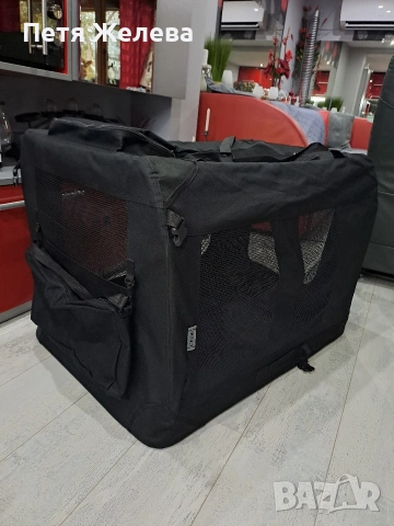 Сгъваема транспортна чанта за кучета и котки FEANDREA/SONGMICS-90/62/62 см, снимка 3 - За кучета - 53595208