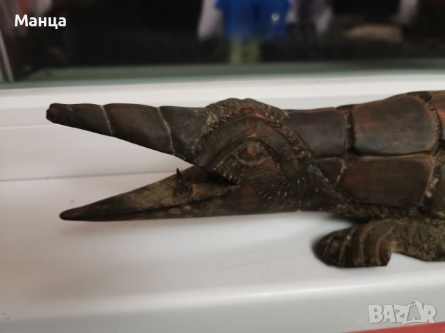 Африкански дървен крокодил, снимка 3 - Антикварни и старинни предмети - 42950100