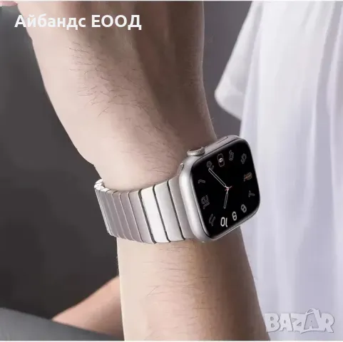 Стоманени каишки Link Bracelet за Apple Watch ULTRA/SE/10/9/8/7/6, снимка 8 - Каишки за часовници - 49411206