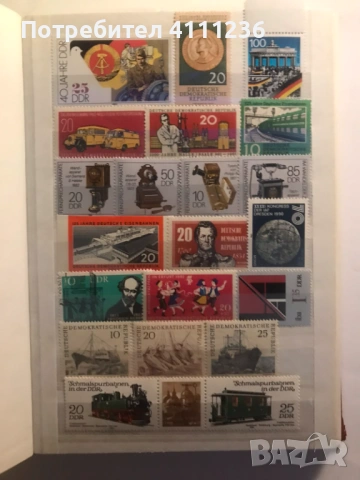 Класьор с марки от ГДР и ФРГ , снимка 2 - Филателия - 53222204