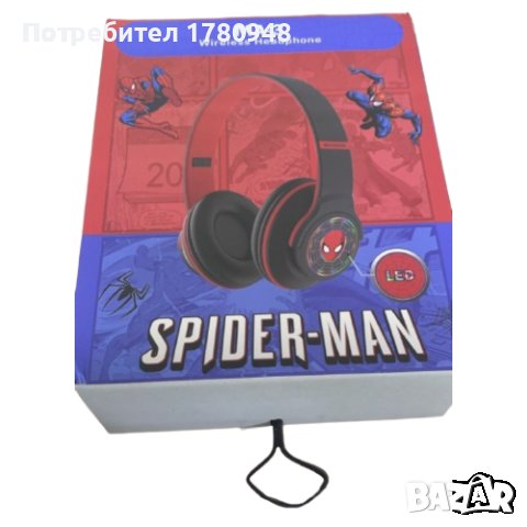 Светещи безжични слушалки Spider-man, снимка 2 - Слушалки и портативни колонки - 43722572