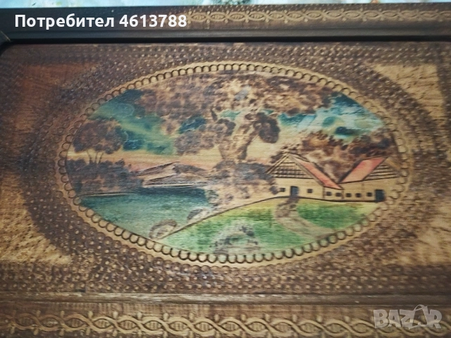 Стар дървен поднос, снимка 3 - Антикварни и старинни предмети - 52171209