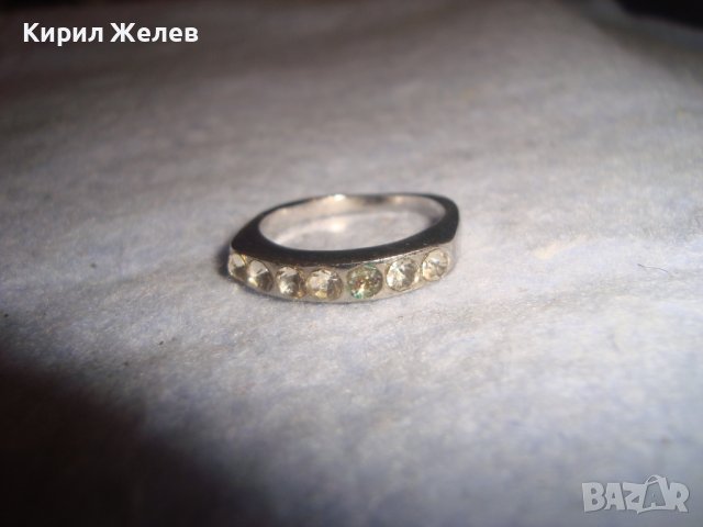 МНОГО СТИЛЕН СКЪПОЦЕНЕН АР НУВО СТИЛ ПРЪСТЕН с ФАСЕТИРАНИ ЦИРКОНИ и ПОСРЕБРЯВАНЕ 27587, снимка 5 - Пръстени - 37472884