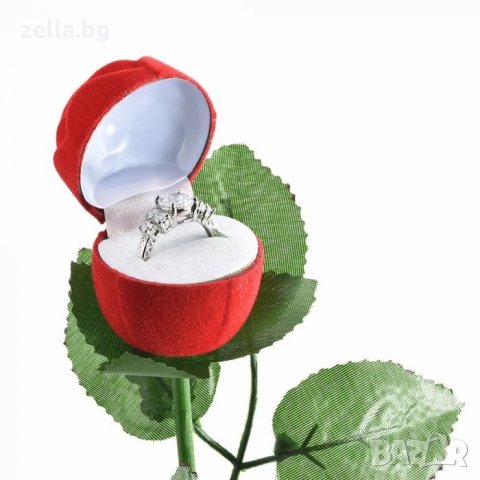 Кутия за годежен пръстен обеци с форма на рози кадифе цена, снимка 15 - Стайни растения - 35256535