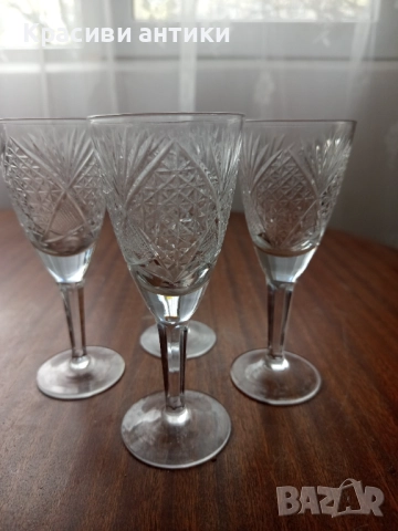  Кристални , руски ,съветски чаши за вино, снимка 7 - Други ценни предмети - 52647432
