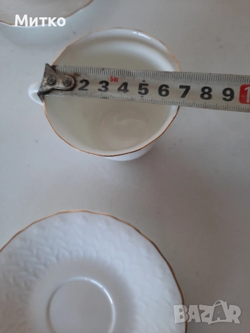 Сервиз за кафе от костен прцелан, снимка 9 - Сервизи - 52710048