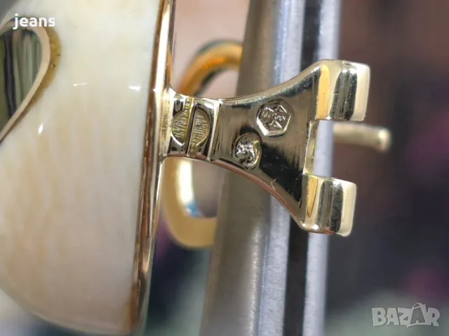 Винтидж обеци от 60те злато 18 карата и слонова кост, снимка 14 - Обеци - 48676939