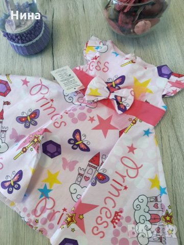 Рокля в розово за принцеси, снимка 2 - Бебешки рокли - 25257024